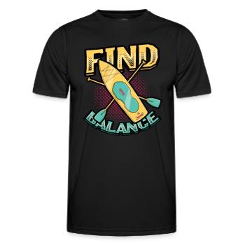 Trouver l’équilibre - T-shirt sport Homme - noir - Devant - AI Model Male 178 dark (178cm)
