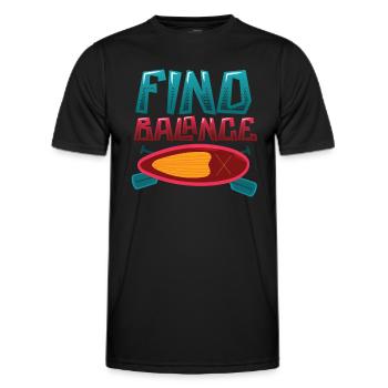 Trouver l’équilibre - T-shirt sport Homme - noir - Devant - AI Model Male 178 dark (178cm)