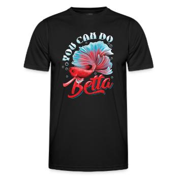 Détention de poisson betta - T-shirt sport Homme - noir - Devant - AI Model Male 178 dark (178cm)
