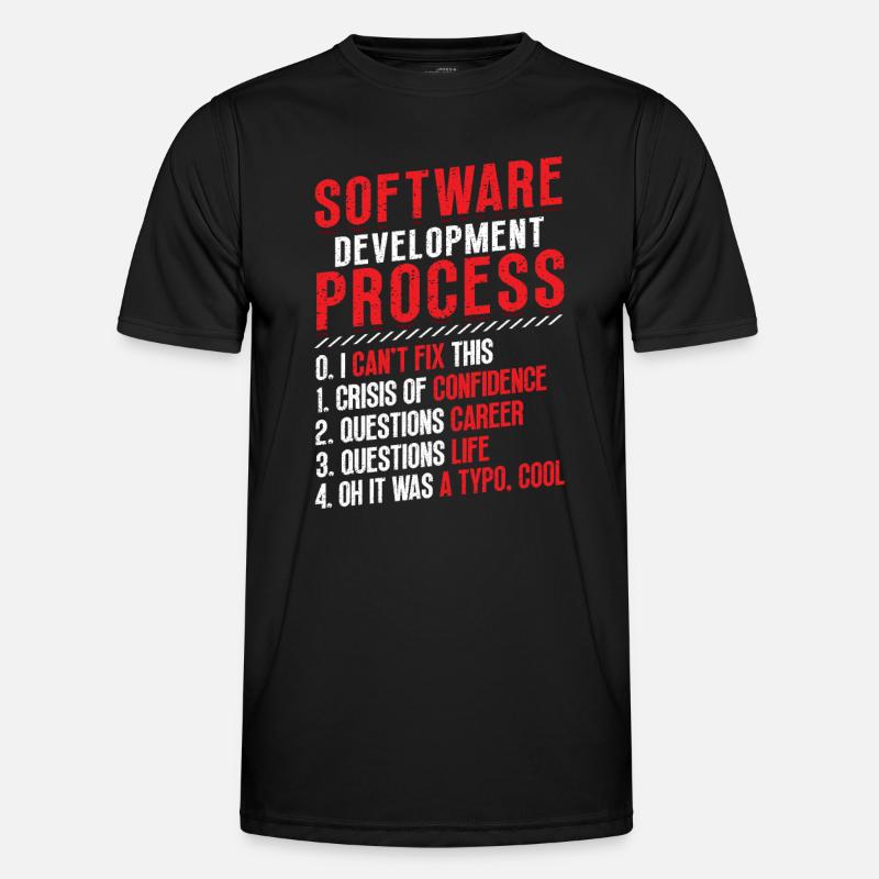 Software-Entwicklungsprozess, Programmierung - Männer Funktions-T-Shirt - Schwarz