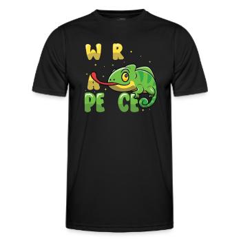 Peace Cameleon, Peace Movement - Men's Functional T-Shirt - black - Front - AI Model Male 178 dark (178cm)