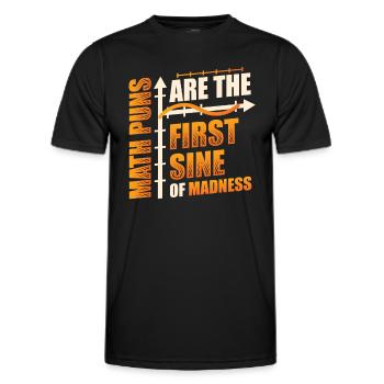 Professeur de mathématiques, Étudiant en mathématiques, Jeux de mots mathématiques - T-shirt sport Homme - noir - Devant - AI Model Male 178 dark (178cm)