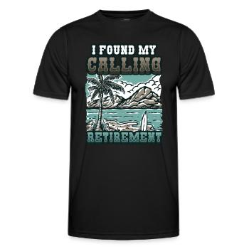 J’ai trouvé ma vocation, la retraite - T-shirt sport Homme - noir - Devant - AI Model Male 178 dark (178cm)