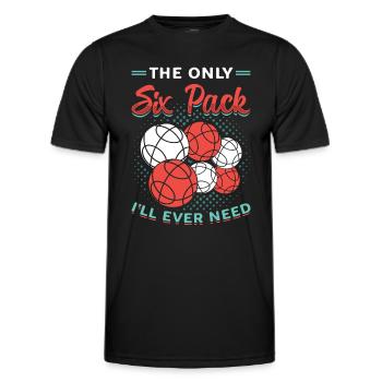 The only six-pack I'll ever need - Men's Functional T-Shirt - black - Front - AI Model Male 178 dark (178cm)