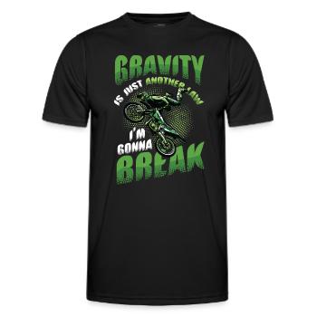 Gravity, another law - Men's Functional T-Shirt - black - Front - AI Model Male 178 dark (178cm)