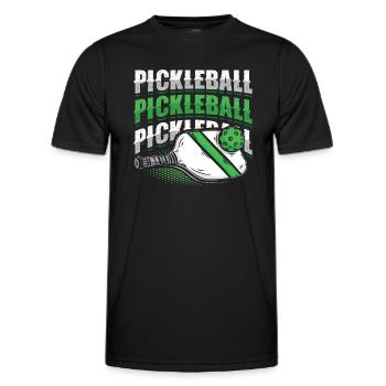 Pickleball-Liebhaber - Männer Funktions-T-Shirt - Schwarz - Vorne - AI Model Male 178 dark (178cm)