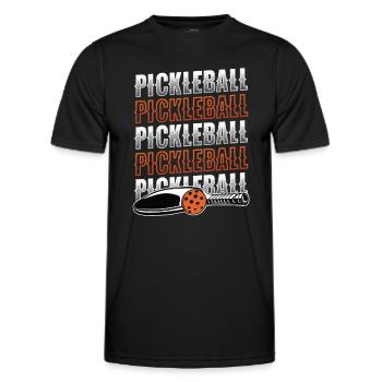 Pickleball-Liebhaber - Männer Funktions-T-Shirt - Schwarz - Vorne - AI Model Male 178 dark (178cm)