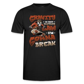 Skateboard Halfpipe, Tricks, Skateboarding - T-shirt sport Homme - noir - Devant - AI Model Male 178 dark (178cm)