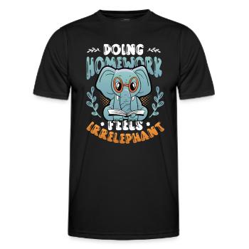 Hausaufgaben machen, fühlt sich nicht gut an - Männer Funktions-T-Shirt - Schwarz - Vorne - AI Model Male 178 dark (178cm)