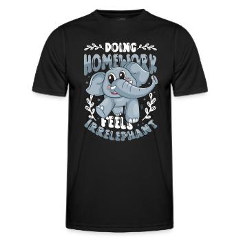 Hausaufgaben machen, fühlt sich nicht gut an - Männer Funktions-T-Shirt - Schwarz - Vorne - AI Model Male 178 dark (178cm)