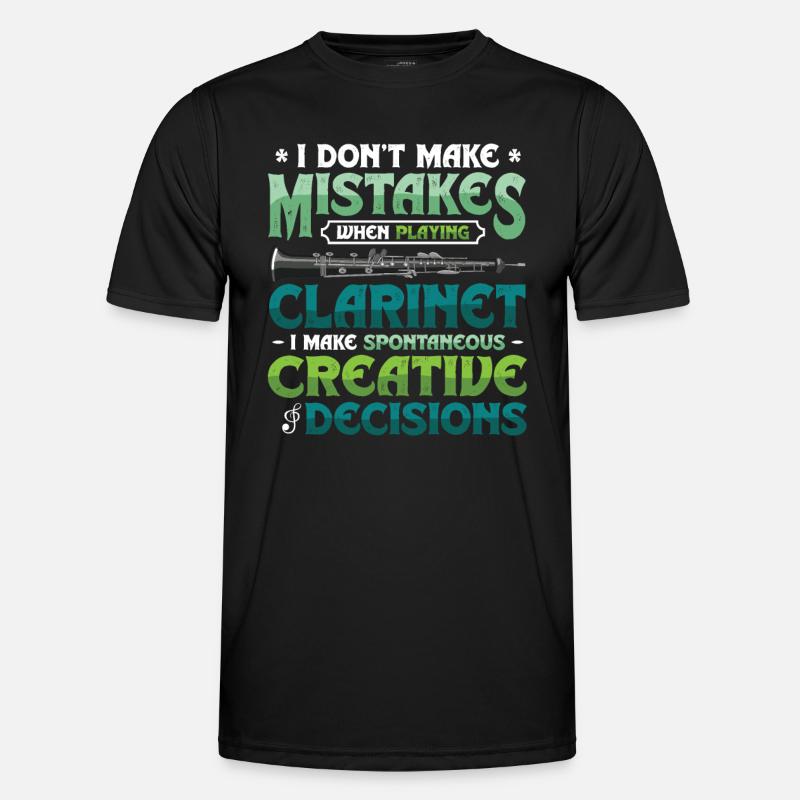 Clarinetist, makes spontaneous creativity - Men's Functional T-Shirt - black
