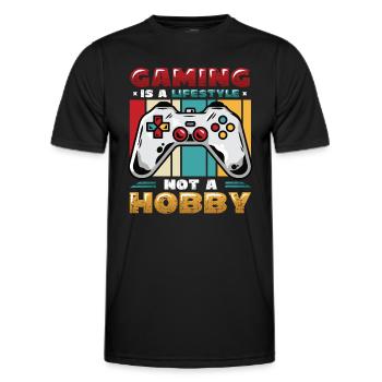 Spielen Ist Ein Lebensstil, Kein Hobby - Männer Funktions-T-Shirt - Schwarz - Vorne - AI Model Male 178 dark (178cm)