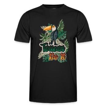 Toucan Do It - Men's Functional T-Shirt - black - Front - AI Model Male 178 dark (178cm)