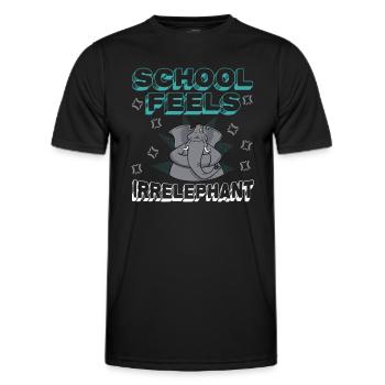 L’école se sent Irrelephant, anti-école - T-shirt sport Homme - noir - Devant - AI Model Male 178 dark (178cm)