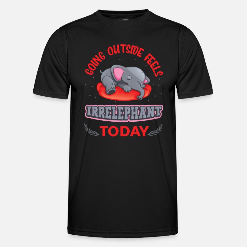 Going outside today feels lazy - Men's Functional T-Shirt - black