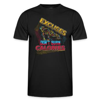 Ausreden, Verbrennen, Keine Kalorien, Personal - Männer Funktions-T-Shirt - Schwarz - Vorne - AI Model Male 178 dark (178cm)