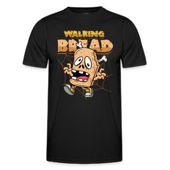 Walking Bread, Funny Halloween Costume - Men's Functional T-Shirt - black - Front - AI Model Male 178 dark (178cm)