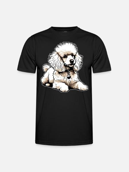 Cute Poodle - Men's Functional T-Shirt - black