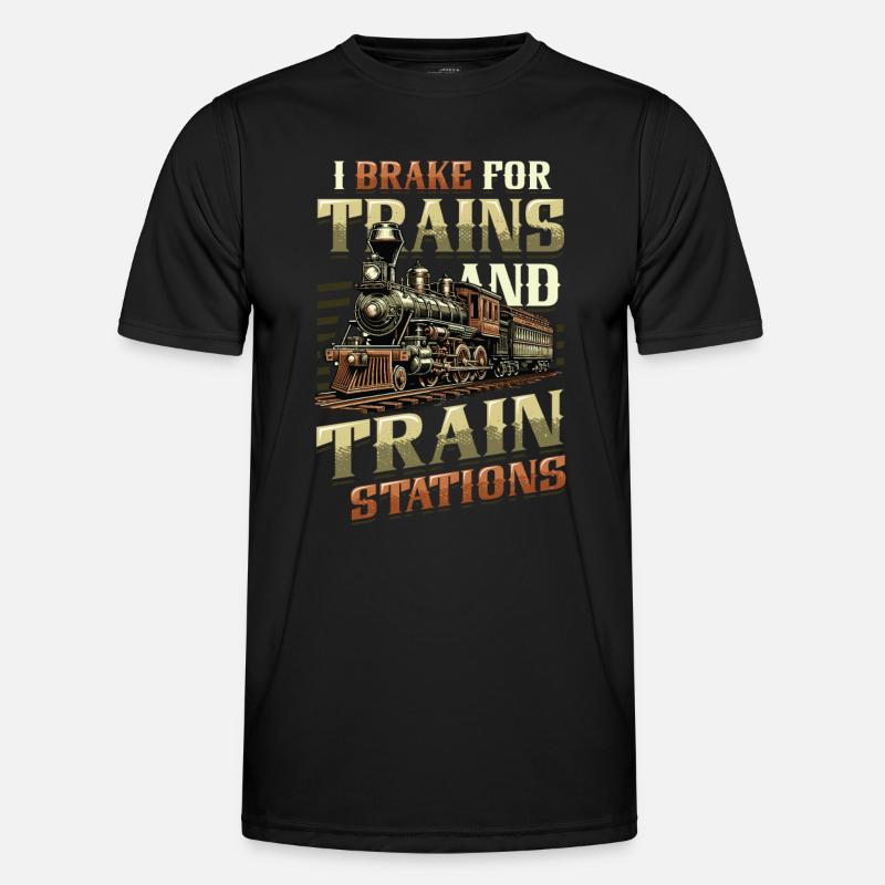 Trainspotting Train Lovers Trains Men's Functional T-Shirt