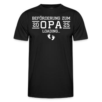 Werdender Opa 2025 Schwangerschaft verkünden - Männer Funktions-T-Shirt - Schwarz - Vorne - AI Model Male 178 dark (178cm)
