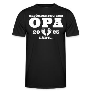 Schwangerschaftsankündigung 2025 Werdender Opa - Männer Funktions-T-Shirt - Schwarz - Vorne - AI Model Male 178 dark (178cm)
