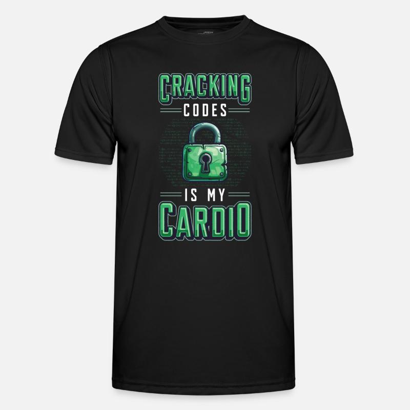 Cracking Codes Is My Cardio - Cryptologic Männer Funktions-T-Shirt