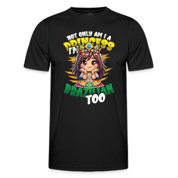 Mädchen Brazilianische Herkunft Brasilien - Männer Funktions-T-Shirt - Schwarz - Vorne - AI Model Male 178 dark (178cm)