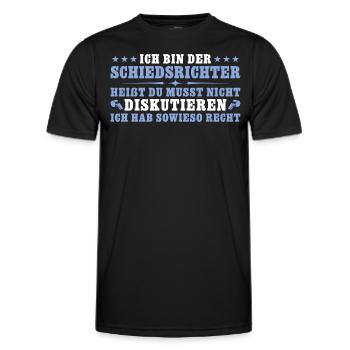 Du musst nicht diskutieren Schiedsrichter - Männer Funktions-T-Shirt - Schwarz - Vorne - AI Model Male 178 dark (178cm)