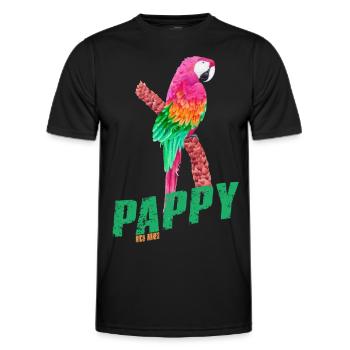 PAPPY - Männer Funktions-T-Shirt - Schwarz - Vorne - AI Model Male 178 dark (178cm)