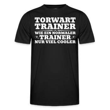 Torwarttrainer Humor Fußball Co-Trainer - Männer Funktions-T-Shirt - Schwarz - Vorne - AI Model Male 178 dark (178cm)