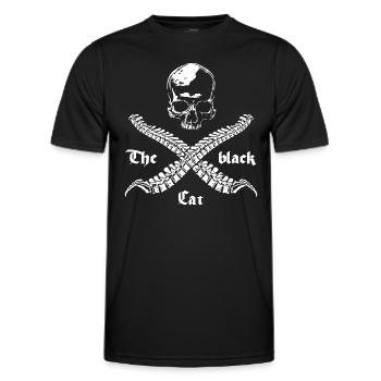 Crâne et os croisés - T-shirt sport Homme - noir - Devant - AI Model Male 178 dark (178cm)