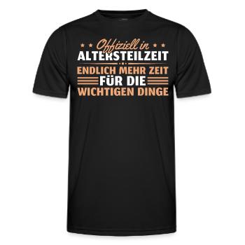 Ruhestand Zeit für wichtige Dinge Altersteilzeit - Männer Funktions-T-Shirt - Schwarz - Vorne - AI Model Male 178 dark (178cm)