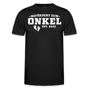Onkel 2025 Schwangerschaft verkünden - Männer Funktions-T-Shirt - Schwarz - Vorne - AI Model Male 178 dark (178cm)