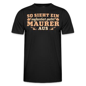 Maurermeister Unfassbar guter Maurer - Männer Funktions-T-Shirt - Schwarz - Vorne - AI Model Male 178 dark (178cm)