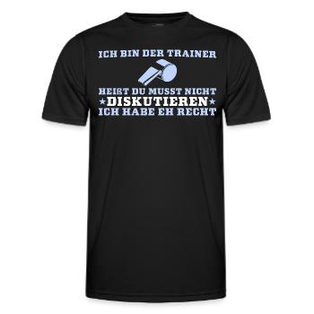 Fußballtrainer Ich habe eh recht Trainer - Männer Funktions-T-Shirt - Schwarz - Vorne - AI Model Male 178 dark (178cm)
