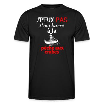 Marine Humour – Ich gehe Krabbenfischen - Männer Funktions-T-Shirt - Schwarz - Vorne - AI Model Male 178 dark (178cm)