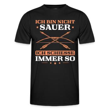 Bogenschießen Ich schieße immer so Bogensport - Männer Funktions-T-Shirt - Schwarz - Vorne - AI Model Male 178 dark (178cm)