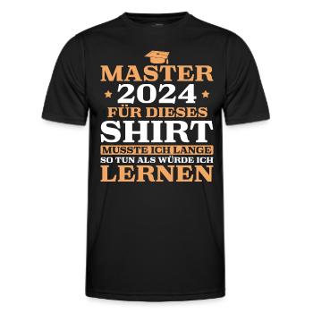 Masterprüfung bestanden 2024 Master Geschenk - Männer Funktions-T-Shirt - Schwarz - Vorne - AI Model Male 178 dark (178cm)