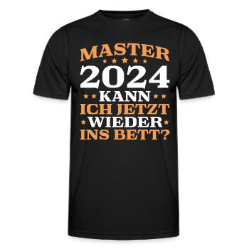 Master Abschluss 2024 Bestandene Masterprüfung - Männer Funktions-T-Shirt - Schwarz - Vorne - AI Model Male 178 dark (178cm)