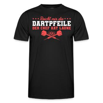 Dart Reicht mir die Pfeile Dartspieler - Männer Funktions-T-Shirt - Schwarz - Vorne - AI Model Male 178 dark (178cm)