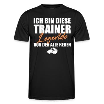 Trainer Legende von der alle reden Fußballtrainer - Männer Funktions-T-Shirt - Schwarz - Vorne - AI Model Male 178 dark (178cm)
