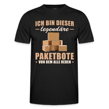 Paketdienst Post Legendärer Paketbote - Männer Funktions-T-Shirt - Schwarz - Vorne - AI Model Male 178 dark (178cm)