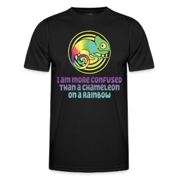 Ich Bin Verwirrter Als Ein Chamäleon - Männer Funktions-T-Shirt - Schwarz - Vorne - AI Model Male 178 dark (178cm)