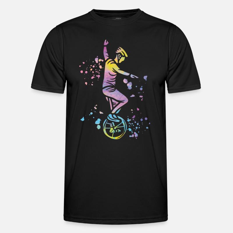 Einradfahrer Einradfahren Einrad - Männer Funktions-T-Shirt - Schwarz