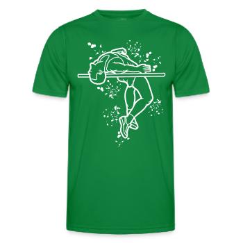 Hochspringer Wasserfarben Hochsprung - Männer Funktions-T-Shirt - Kelly Green - Vorne - AI Model Male 178 dark (178cm)