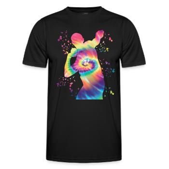 Shot Putter Colorsplash Shot Put - Men's Functional T-Shirt - black - Front - AI Model Male 178 dark (178cm)