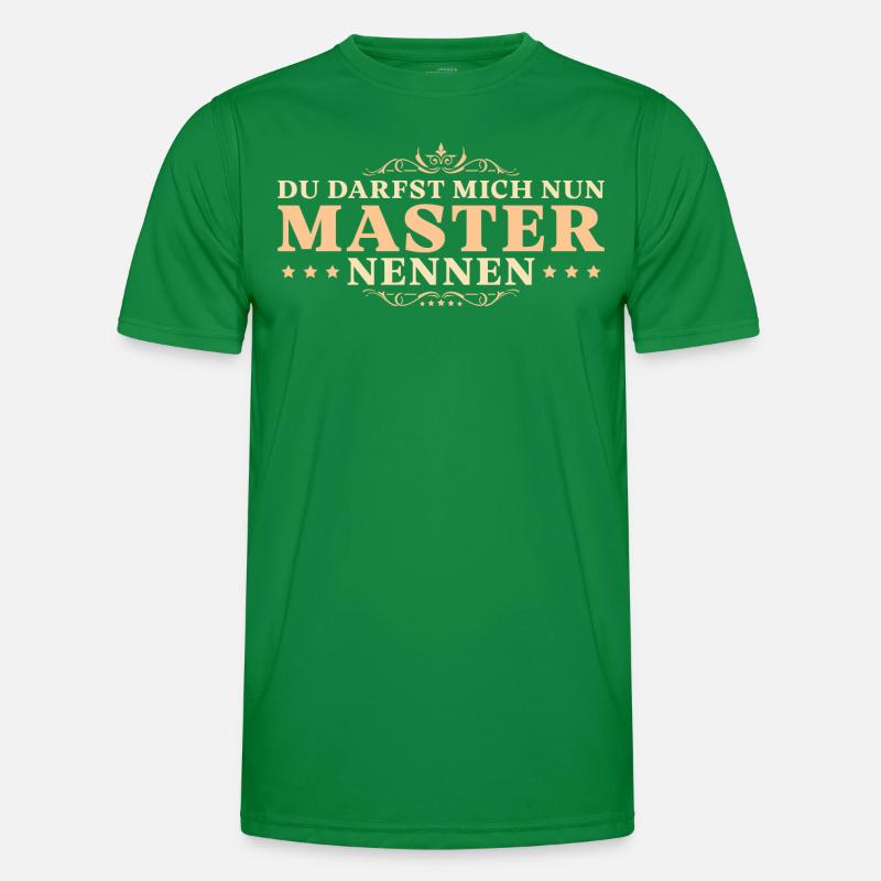 Master Abschluss Mastertitel Bestandenes Studium Männer Funktions-T-Shirt