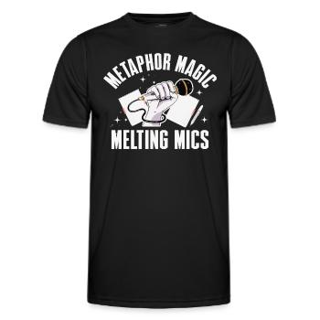 Poetry Slam Metaphor Magic Slam Poetry - Men's Functional T-Shirt - black - Front - AI Model Male 178 dark (178cm)
