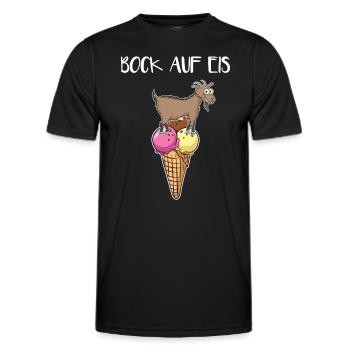 Envie de glace - T-shirt sport Homme - noir - Devant - AI Model Male 178 dark (178cm)