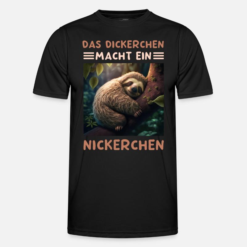 Das Dickerchen Macht Ein Nickerchen Morgenmuffel Männer Funktions-T-Shirt